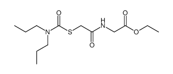 (2-Dipropylcarbamoylsulfanyl-acetylamino)-acetic acid ethyl ester Structure