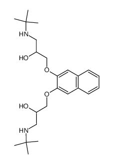 1-tert-Butylamino-3-[3-(3-tert-butylamino-2-hydroxy-propoxy)-naphthalen-2-yloxy]-propan-2-ol结构式