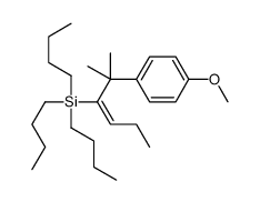tributyl-[2-(4-methoxyphenyl)-2-methylhex-3-en-3-yl]silane结构式