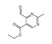 ethyl 4-formyl-2-methylpyrimidine-5-carboxylate结构式