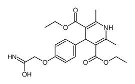 diethyl 4-[4-(2-amino-2-oxoethoxy)phenyl]-2,6-dimethyl-1,4-dihydropyridine-3,5-dicarboxylate Structure