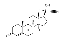 20ξ-cyano-20ξ-hydroxy-4-pregnen-3-one Structure