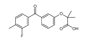 2-[3-(3-fluoro-4-methylbenzoyl)phenoxy]-2-methylpropanoic acid Structure