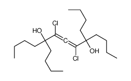 5,9-dibutyl-6,8-dichlorotrideca-6,7-diene-5,9-diol结构式