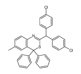 2--4,4-diphenyl-6-methyl-4H-3,1-benzothiazine结构式