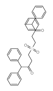 4-(3-oxo-4,4-diphenyl-butyl)sulfonyl-1,1-diphenyl-butan-2-one structure