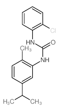 3-(2-chlorophenyl)-1-(2-methyl-5-propan-2-yl-phenyl)urea结构式