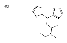 N-ethyl-N-methyl-4,4-dithiophen-2-ylbutan-2-amine,hydrochloride结构式