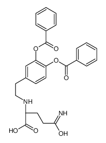 (2S)-5-amino-2-[2-(3,4-dibenzoyloxyphenyl)ethylamino]-5-oxopentanoic acid Structure