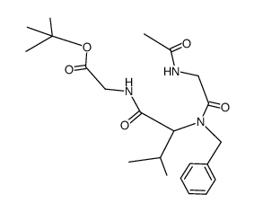 (N-Acetyl-glycyl)-(N-benzyl-valyl)-glycin-tert.-butylester Structure