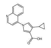 4-cyclopropyl-1-quinolin-4-ylpyrrole-3-carboxylic acid结构式