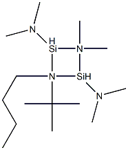 2-Butyl-2-tert-butyl-N,N,N',N',4,4-hexamethylcyclobutanedisilazane-1,3-diamine结构式