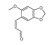 (E)-3-(6-methoxy-1,3-benzodioxol-5-yl)prop-2-enal结构式