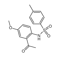 N-(2-acetyl-4-methoxyphenyl)-4-methylbenzenesulfonamide结构式