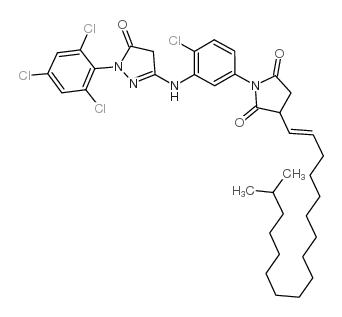 1-(2,4,6-TRICHLORPHENYL)3-[2-CHLOR-5-(3-ISOOCTADECENYLSUCCINIMID-1-YL)-ANILINO]-PYRAZOLIN-5-ONE Structure