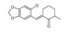 (2E)-2-[(6-chloro-1,3-benzodioxol-5-yl)methylidene]-6-methylcyclohexan-1-one结构式