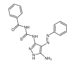 1-(5-amino-4-phenylazo-1(2)H-pyrazol-3-yl)-3-benzoyl-thiourea结构式