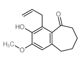 9-hydroxy-10-methoxy-8-prop-2-enyl-bicyclo[5.4.0]undeca-7,9,11-trien-6-one结构式