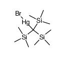 Bromtris(trimethylsilyl)methylquecksilber Structure