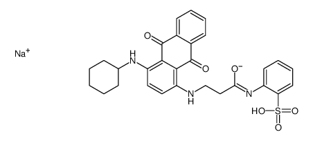 sodium [[3-[[4-(cyclohexylamino)-9,10-dihydro-9,10-dioxo-1-anthryl]amino]-1-oxopropyl]amino]benzenesulphonate structure