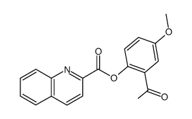 quinoline-2-carboxylic acid 2-acetyl-4-methoxy-phenyl ester结构式