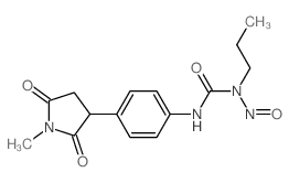 3-[4-(1-methyl-2,5-dioxo-pyrrolidin-3-yl)phenyl]-1-nitroso-1-propyl-urea结构式