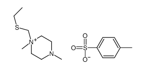 1-(ethylsulfanylmethyl)-1,4-dimethylpiperazin-1-ium,4-methylbenzenesulfonate Structure