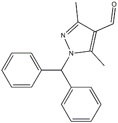 1-benzhydryl-3,5-dimethyl-1H-pyrazole-4-carbaldehyde结构式