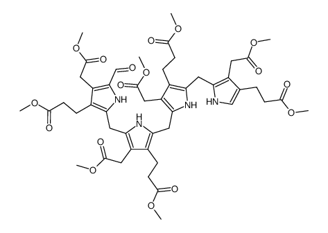 1-formyl-3,8,13,18-tetra-(2-methoxycarbonylethyl)-2,7,12,17-tetrakismethoxycarbonylmethylbilane结构式