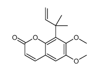 8-(1,1-Dimethyl-2-propenyl)-6,7-dimethoxy-2H-1-benzopyran-2-one Structure