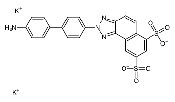 dipotassium,2-[4-(4-aminophenyl)phenyl]benzo[e]benzotriazole-6,8-disulfonate结构式