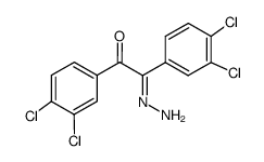 (E)-1,2-bis(3,4-dichlorophenyl)-2-hydrazonoethan-1-one结构式