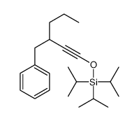 3-benzylhex-1-ynoxy-tri(propan-2-yl)silane结构式