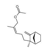 (-)-β-santalyl-acetate Structure