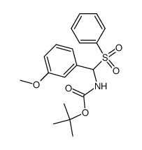 N-(tert-butoxycarbonyl)-α-(phenylsulfonyl)-3-methoxybenzylamine Structure