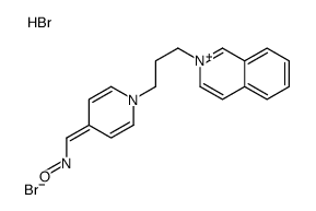 2-(3-(4-Formylpyridinio)propyl)isoquinolium dibromide oxime structure
