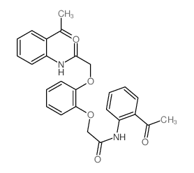 N-(2-acetylphenyl)-2-[2-[(2-acetylphenyl)carbamoylmethoxy]phenoxy]acetamide结构式