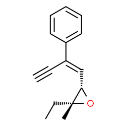 Oxirane, 2-ethyl-2-methyl-3-[(1E)-2-phenyl-1-buten-3-ynyl]-, (2R,3S)-rel- (9CI) picture
