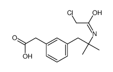 2-[3-[2-[(2-chloroacetyl)amino]-2-methylpropyl]phenyl]acetic acid Structure