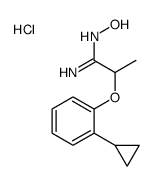 2-(2-cyclopropylphenoxy)-N'-hydroxypropanimidamide,hydrochloride Structure