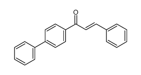 (2E)-3-phenyl-1-(4-phenylphenyl)prop-2-en-1-one结构式