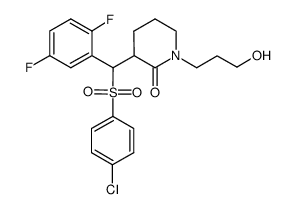 3-[(4-chlorophenylsulfonyl)(2,5-difluorophenyl)methyl]-1-(3-hydroxypropyl)piperidin-2-one结构式