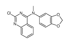 N-(1,3-benzodioxol-5-yl)-2-chloro-N-methylquinazolin-4-amine结构式