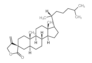 (3R,5S,8R,9S,10S,13R,14S)-10,13-dimethyl-17-[(2R)-6-methylheptan-2-yl]-4'-methylidenespiro[1,2,4,5,6,7,8,9,11,12,14,15,16,17-tetradecahydrocyclopenta[a]phenanthrene-3,3'-oxolane]-2'-one Structure