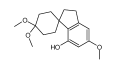 4,4,5'-trimethoxy-2',3'-dihydrospiro[cyclohexane-1,1'-inden]-7'-ol结构式