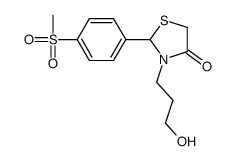 3-(3-hydroxypropyl)-2-(4-methylsulfonylphenyl)-1,3-thiazolidin-4-one Structure
