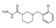 3-Piperidinecarboxylic acid, 1-[(2-chlorophenyl)methyl]-, hydrazide结构式