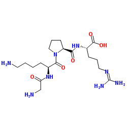 (2S)-2-[[(2S)-1-[(2S)-6-amino-2-[(2-aminoacetyl)amino]hexanoyl]pyrrolidine-2-carbonyl]amino]-5-(diaminomethylideneamino)pentanoic acid Structure