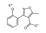 potassium 3-(2-chlorophenyl)-5-methylisoxazole-4-carboxylate结构式