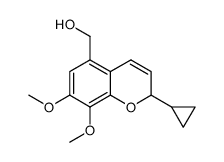 (2-cyclopropyl-7,8-dimethoxy-2H-chromen-5-yl)-methanol结构式